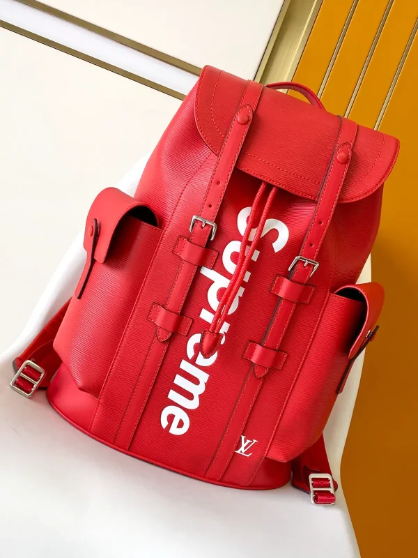 Louis Vuitton Red Christopher Medium Backpack image 1