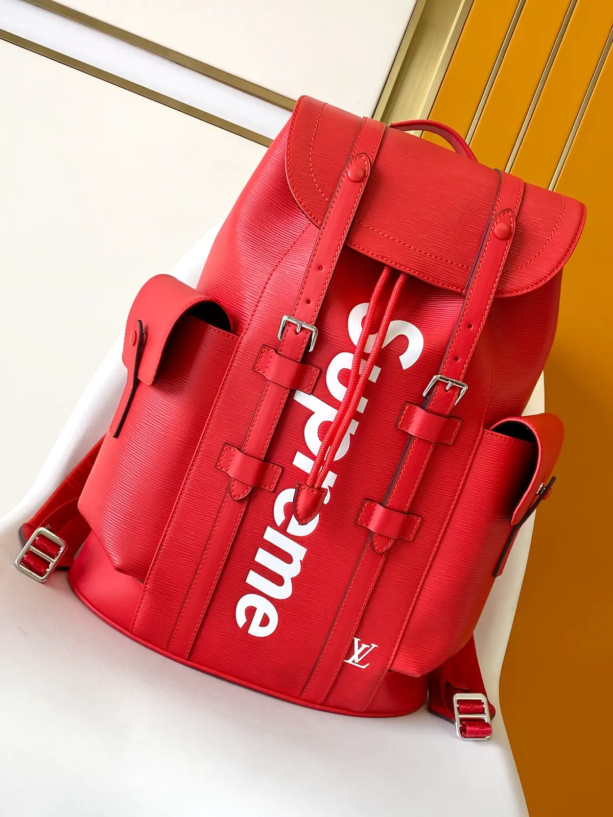 Louis Vuitton Red Christopher Medium Backpack image 1