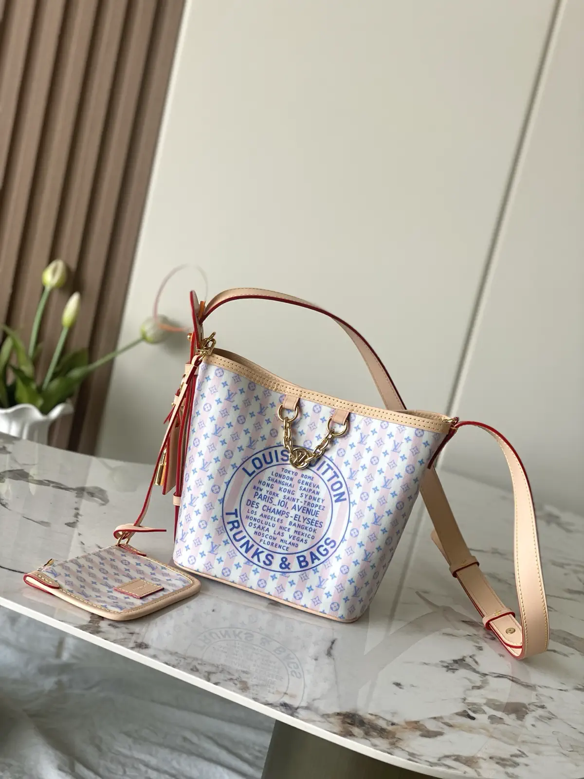 Louis Vuitton All In BB Striped Monogram Bucket Bag image 1