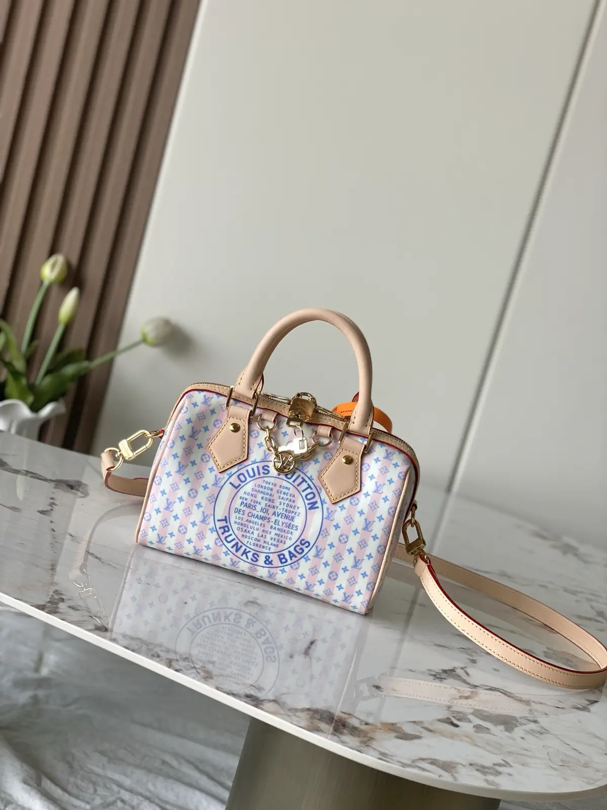 Louis Vuitton Speedy Bandouliere 20 Striped Monogram Top Handle Bag image 1