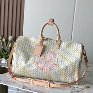 Louis Vuitton Beige Monogram Striped Duffle Bag image 1