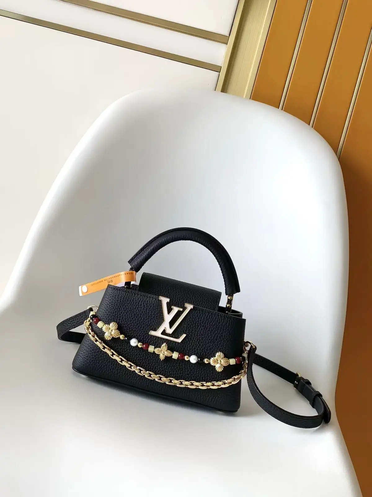 Louis Vuitton Capucines East West Mini Top Handle Bag with Decorative Chains image 1