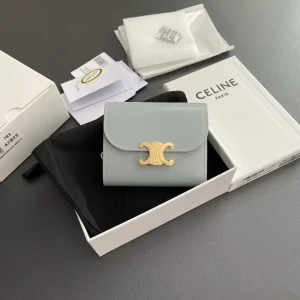 CELINE Triomphe Shiny Calfskin Wallet image 1