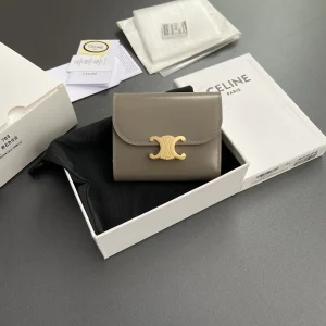 CELINE Triomphe Shiny Calfskin Wallet image 1