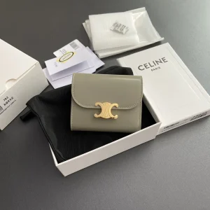 CELINE Triomphe Shiny Calfskin Wallet image 1