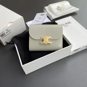 CELINE Triomphe Shiny Calfskin Wallet image 1
