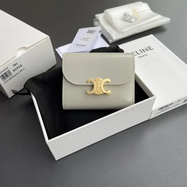 CELINE Triomphe Shiny Calfskin Wallet image 1