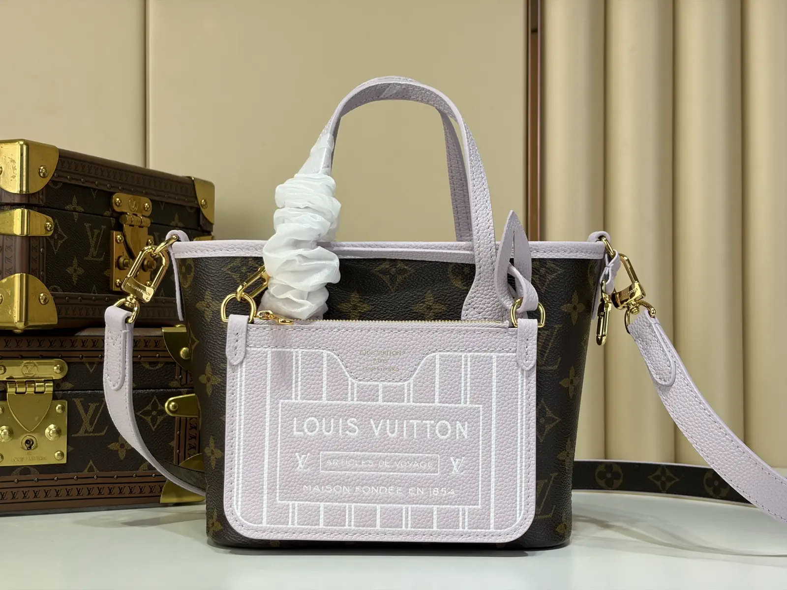 Louis Vuitton Neverfull Bandoulière Inside Out BB Tote Bag image 1