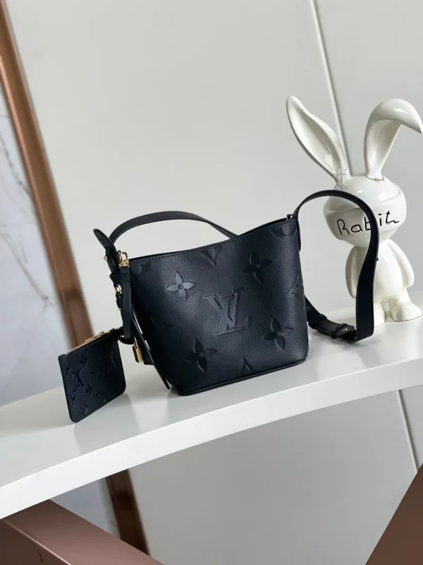 Louis Vuitton Black Monogram Empreinte Leather Bucket Bag image 1