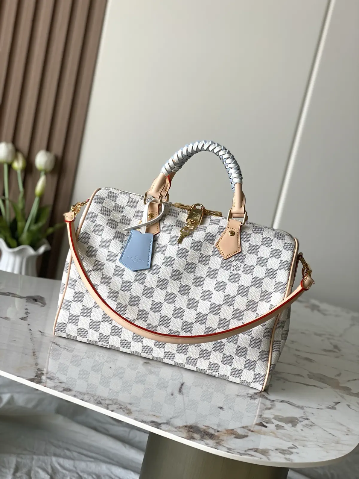 Louis Vuitton Damier Azur Speedy Bandoulière 30 Top Handle Bag image 1