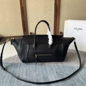 CELINE Black Leather Top Handle Bag image 1