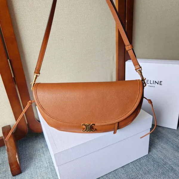CELINE Mini Halfmoon Leather Shoulder Bag image 1