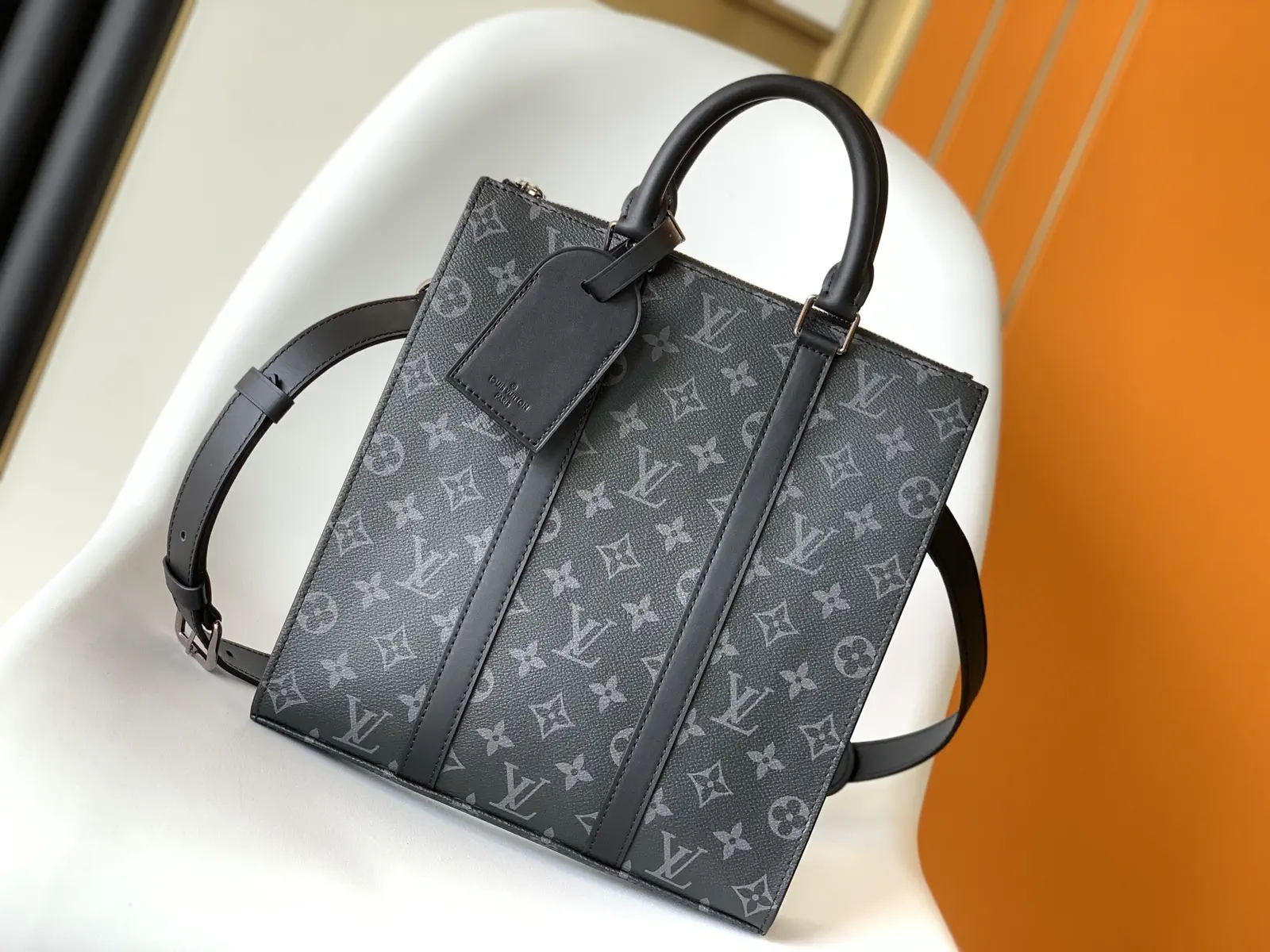Louis Vuitton Monogram Sac Plat Cross Top Handle Bag image 1