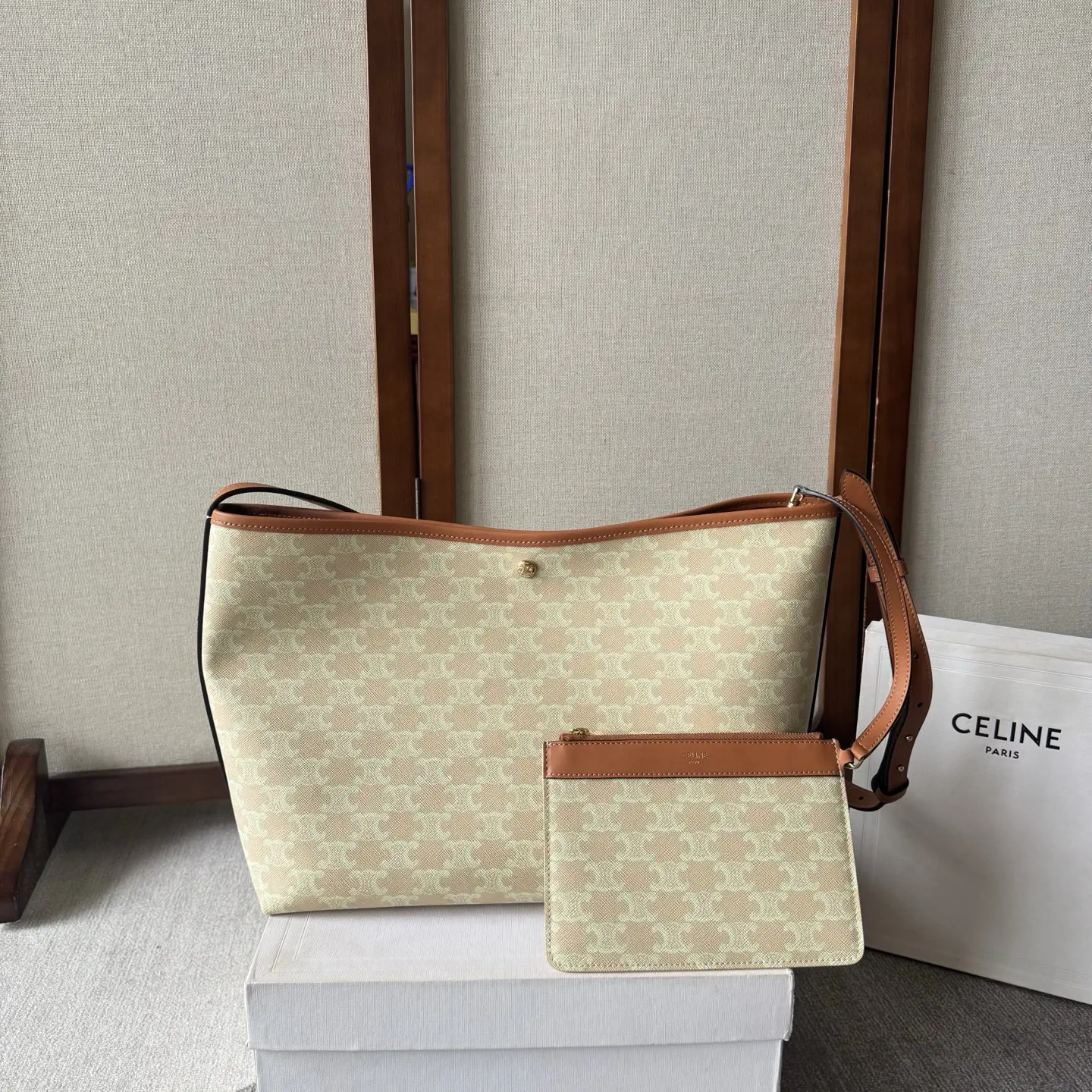 CELINE Monogram Soft Shopper Shoulder Bag image 1