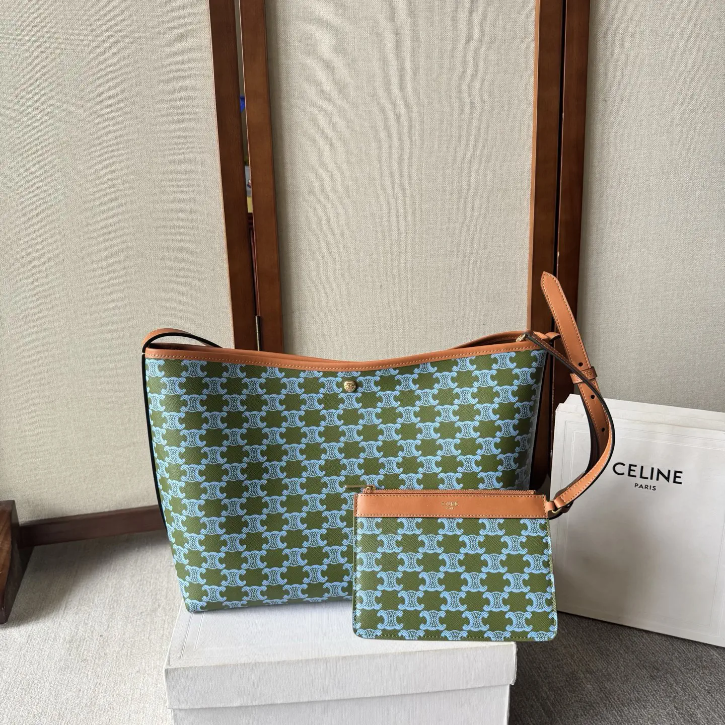 CELINE Monogram Soft Shopper Shoulder Bag image 1