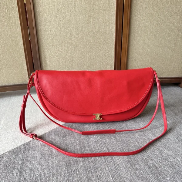 CELINE Red Halfmoon Crossbody Bag image 1