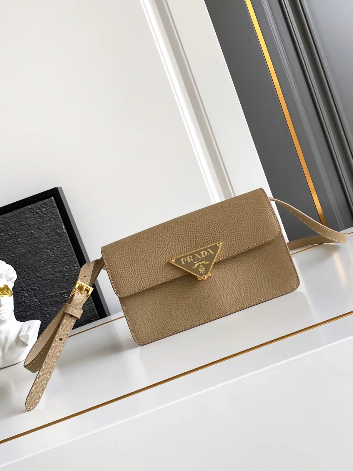 Prada Saffiano Leather Mini Crossbody Bag image 1