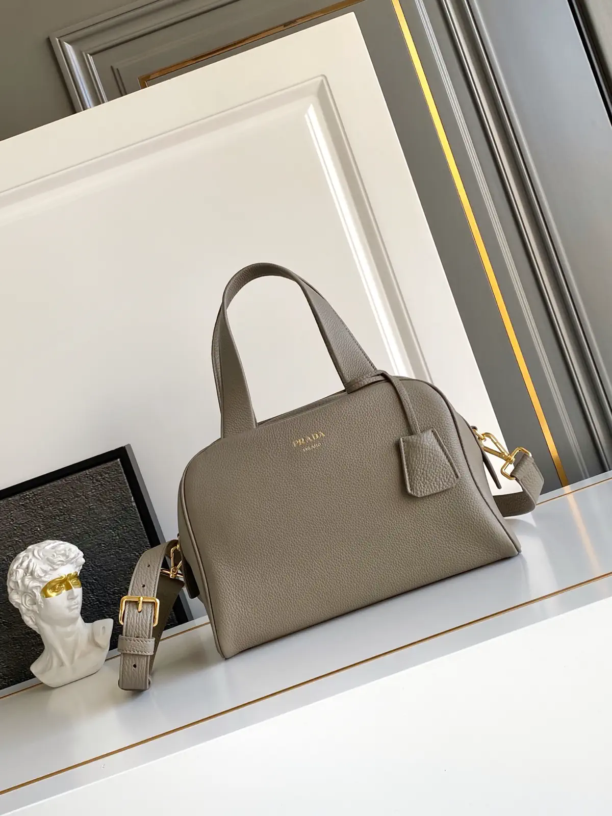 Prada Leather Top Handle Bag image 1