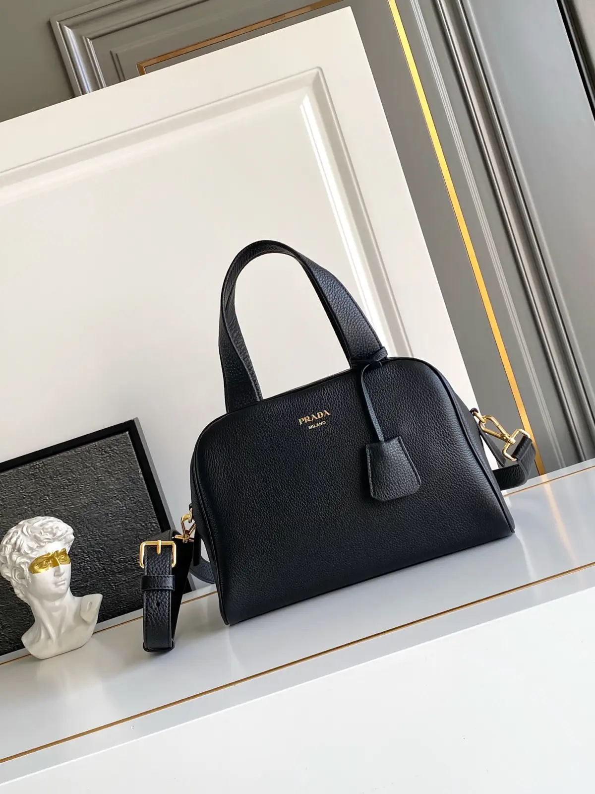 Prada Leather Top Handle Bag image 1