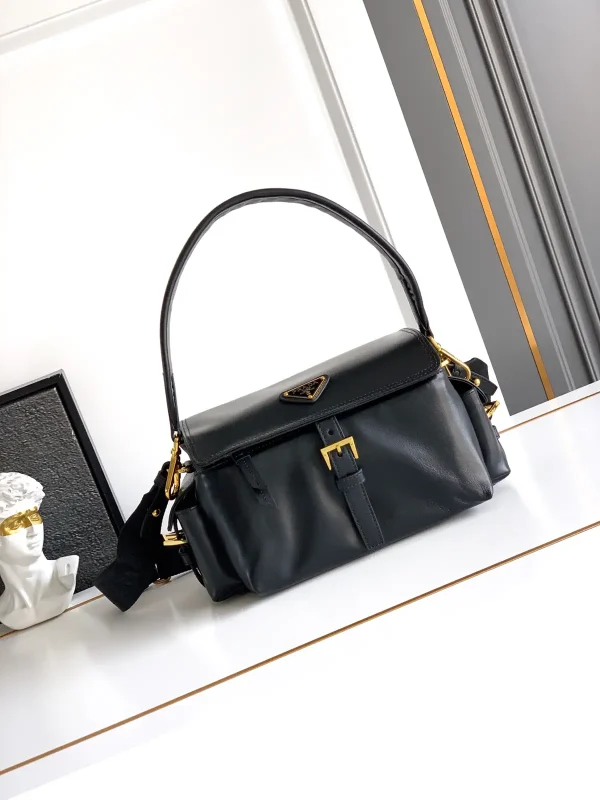 Prada Leather Top Handle Shoulder Bag image 1