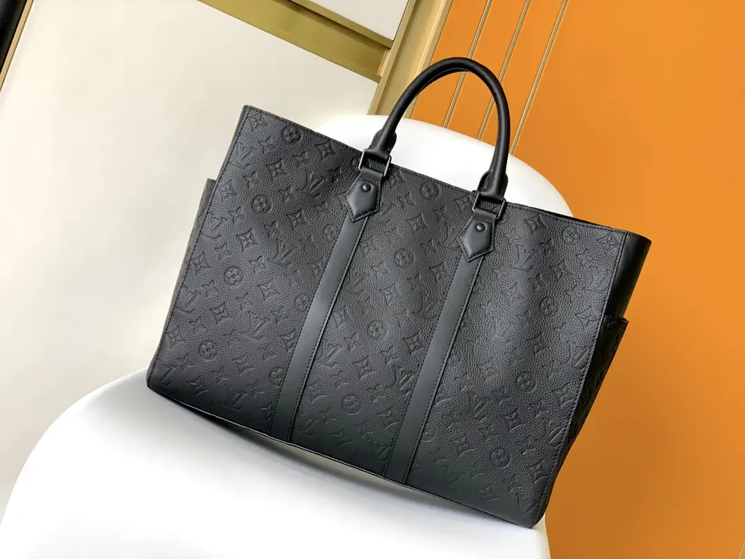 Louis Vuitton Monogram Embossed Sac Plat 24H Tote Bag image 1