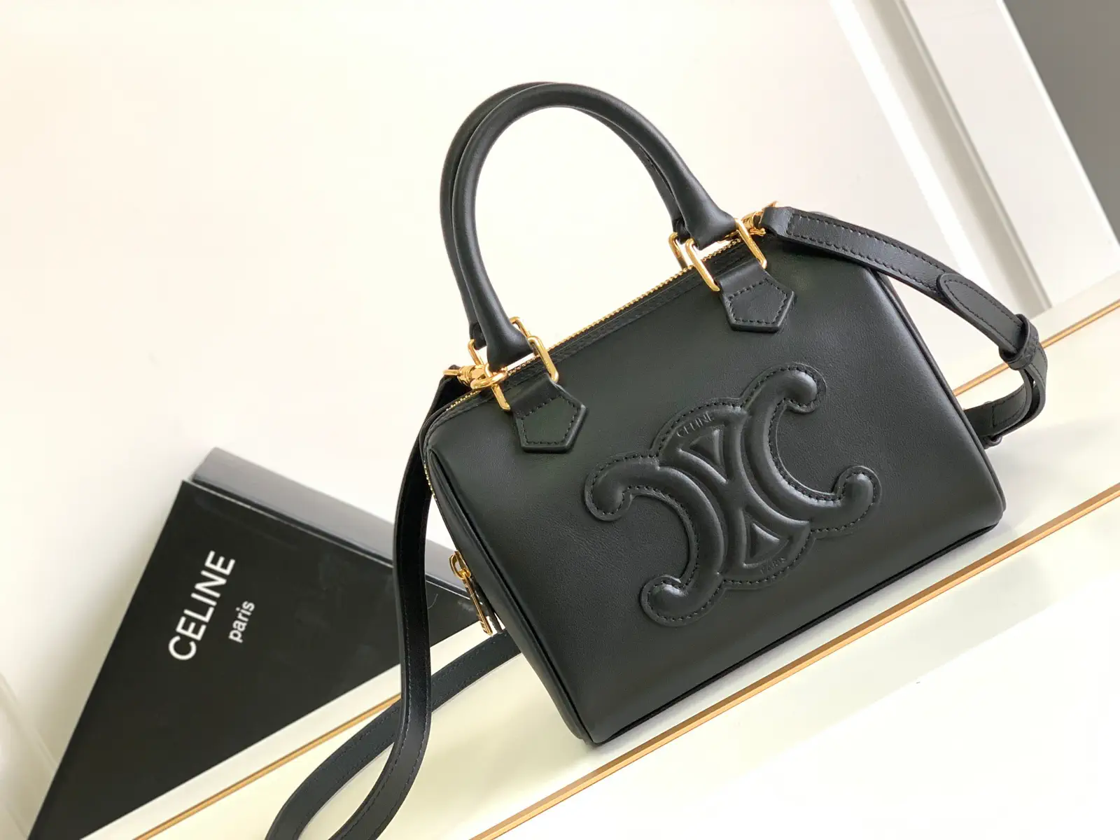 CELINE CUIR TRIOMPHE Small Boston Bag image 1