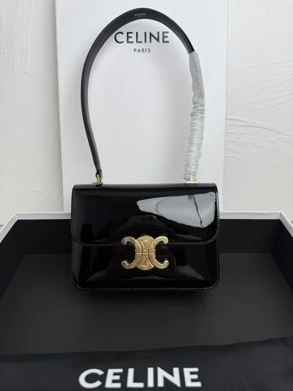 CELINE Teen Garence Patent Leather Shoulder Bag image 1