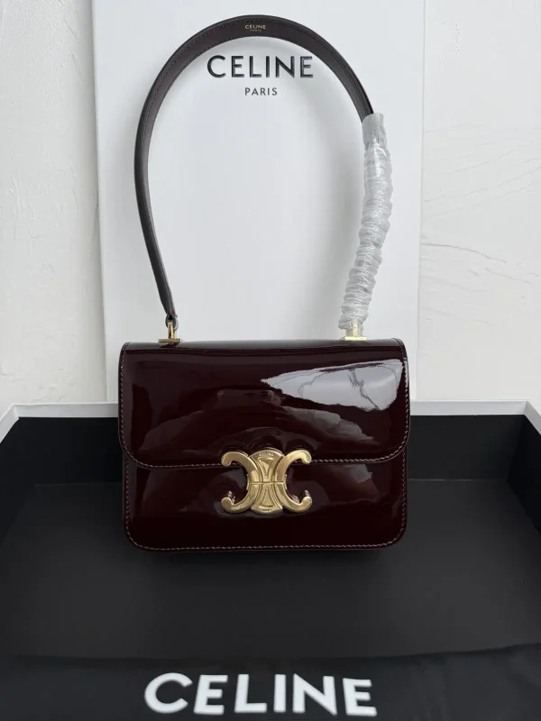CELINE Teen Garence Patent Leather Shoulder Bag image 1