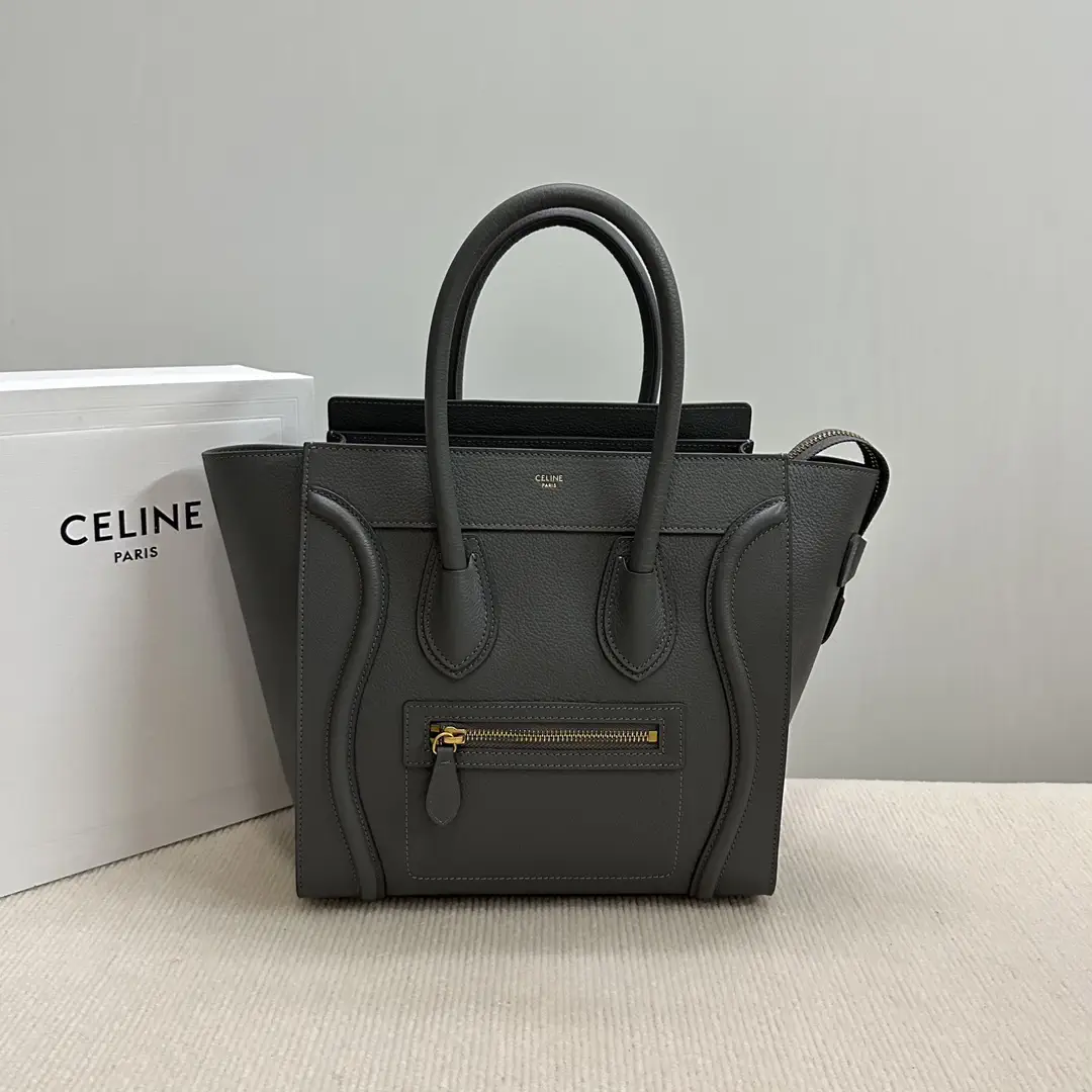 CELINE Gray Top Handle Bag image 1