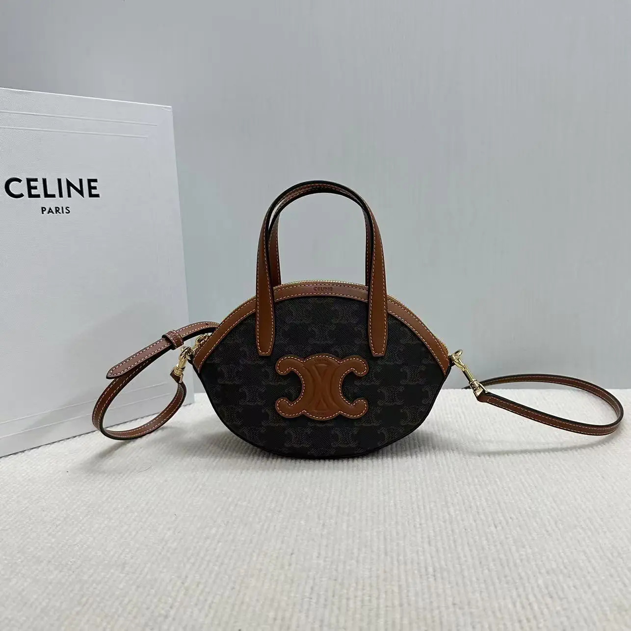 CELINE Oval Monogram Top Handle Bag image 1