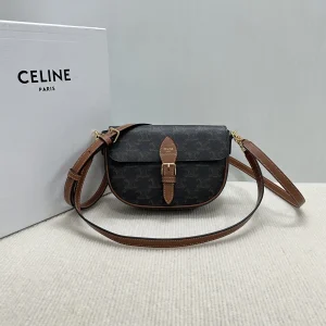 CELINE Folco Monogram Saddle Crossbody Bag image 1