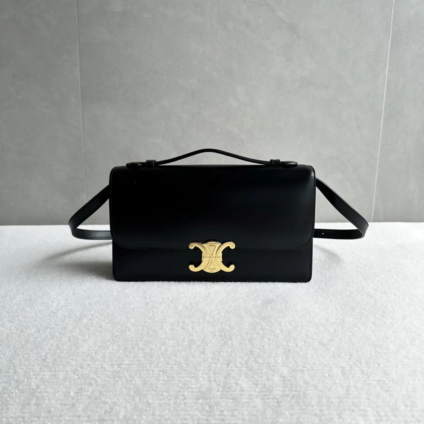 CELINE Triomphe Folio Top Handle Bag image 1