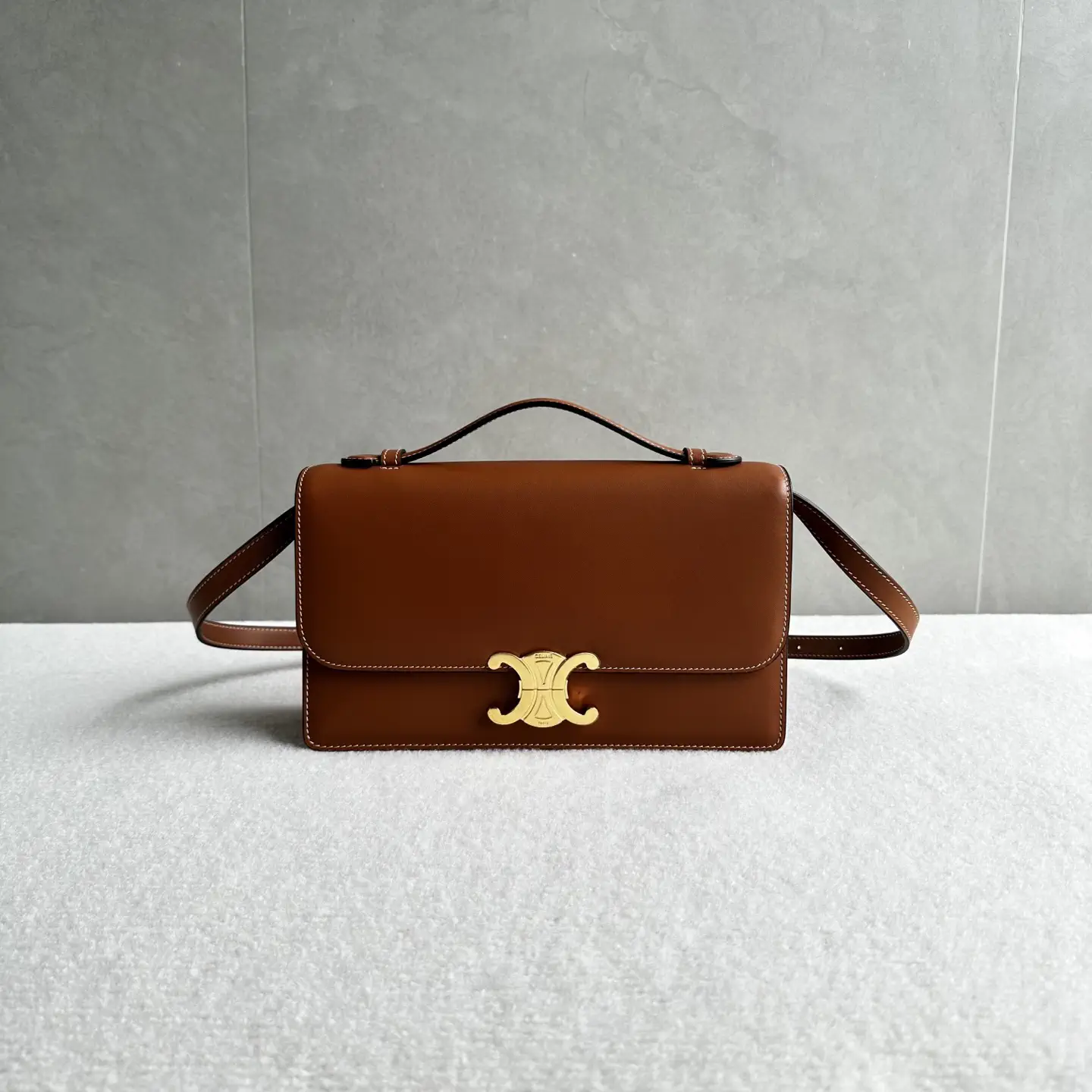 CELINE Triomphe Folio Top Handle Bag image 1