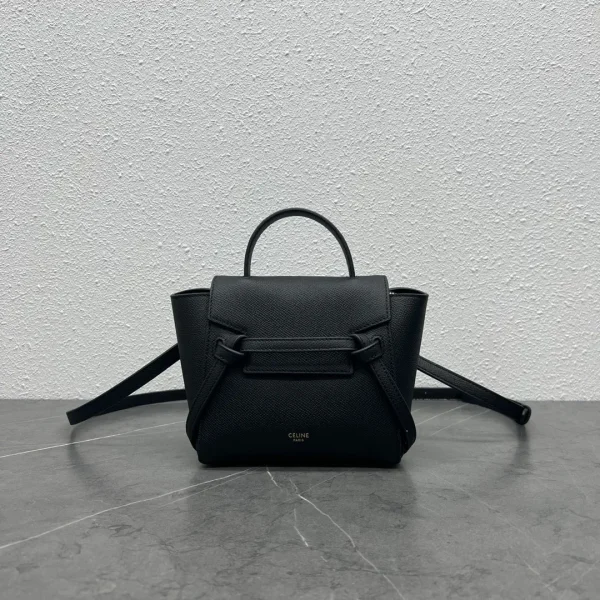 CELINE Black Pico Belt Top Handle Bag image 1