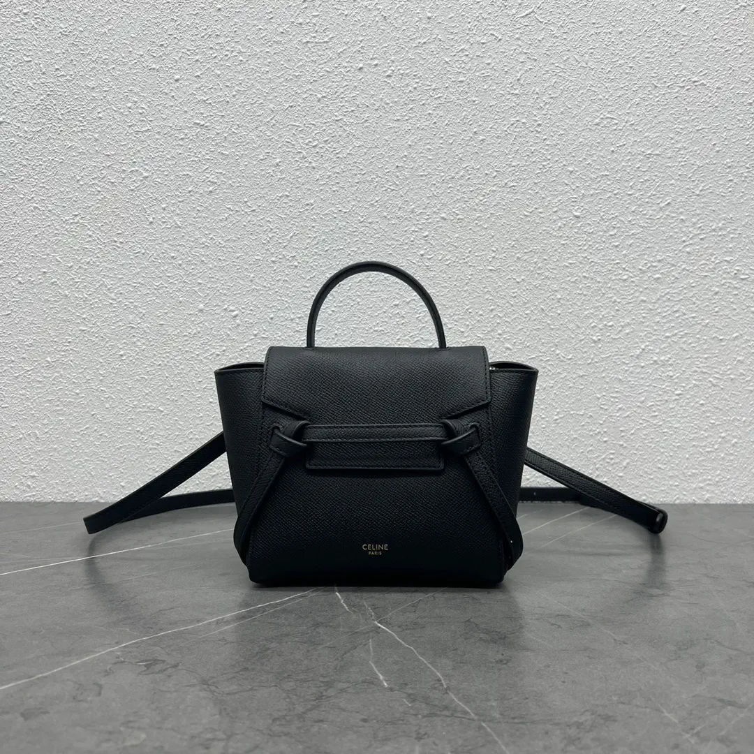 CELINE Black Pico Belt Top Handle Bag image 1