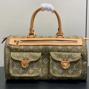 Louis Vuitton Green Denim Monogram Top Handle Bag image 1