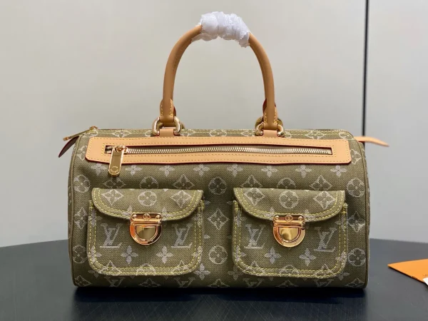 Louis Vuitton Green Denim Monogram Top Handle Bag image 1