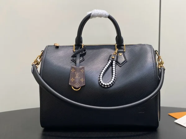 Louis Vuitton Black Epi Leather Speedy Soft 30 Top Handle Bag image 1