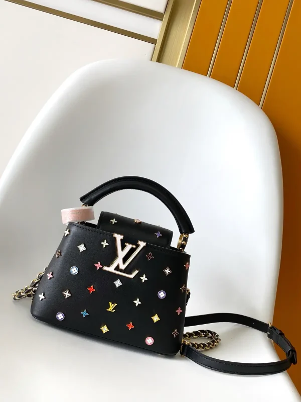 Louis Vuitton Capucines Top Handle Bag with Colorful Monogram Studs image 1
