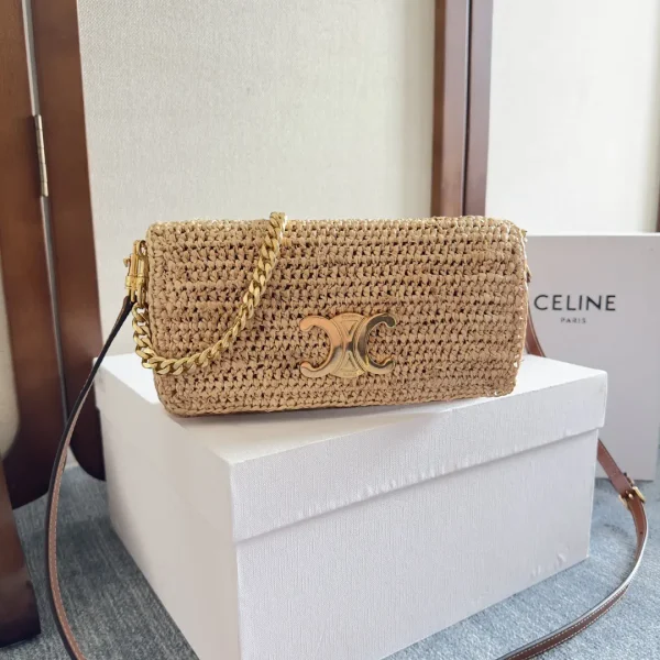 CELINE Raffia Woven Multipochette Bag image 1