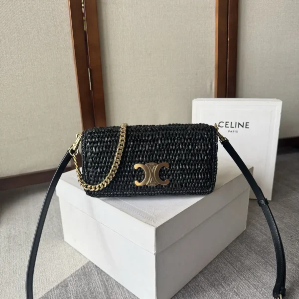 CELINE Woven Triomphe Shoulder Bag image 1