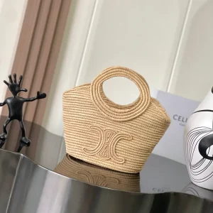 CELINE Raffia Woven Basket Bag image 1