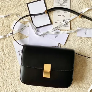 CELINE Black Leather Box Shoulder Bag image 1