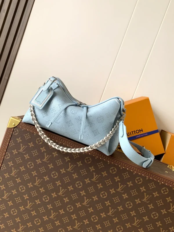 Louis Vuitton Light Blue Perforated Monogram Small Handbag image 1