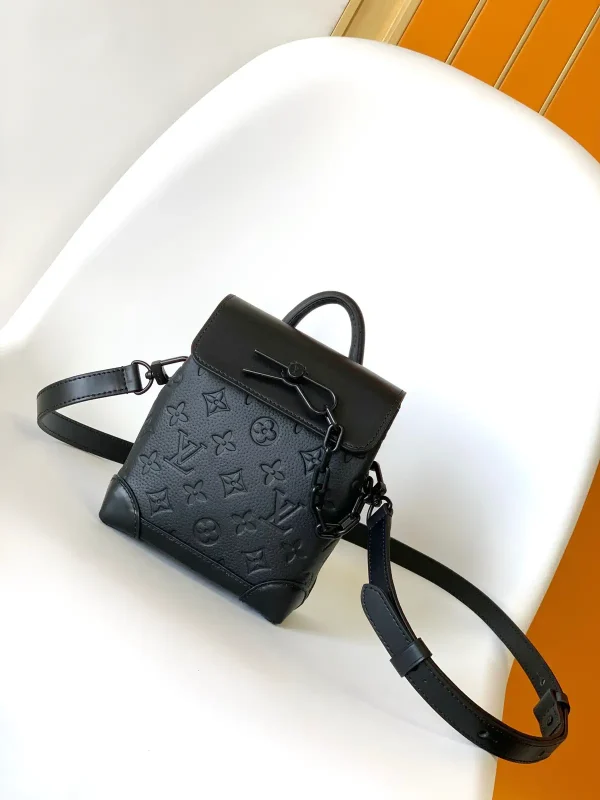 Louis Vuitton Black Embossed Nano Steamer Bag image 1