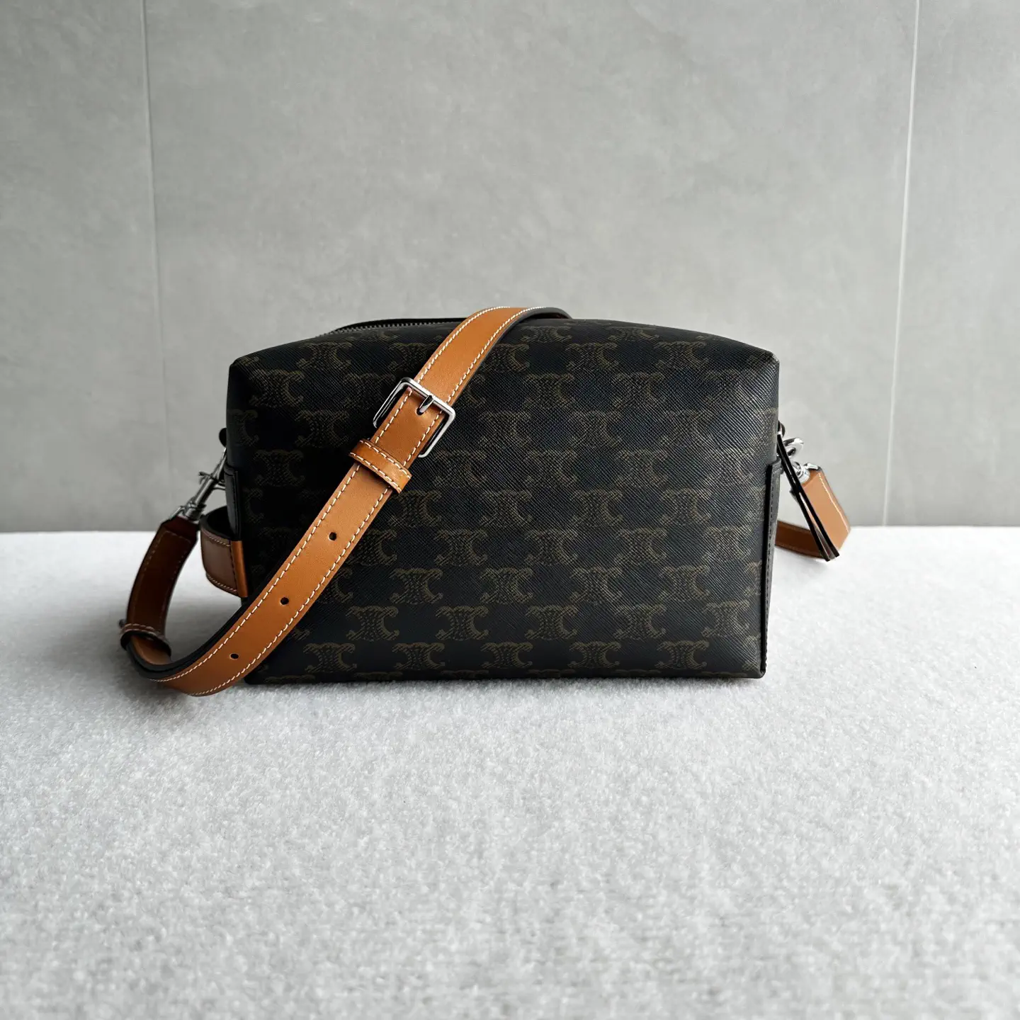 CELINE Monogram Messenger Bag with Leather Trim image 1