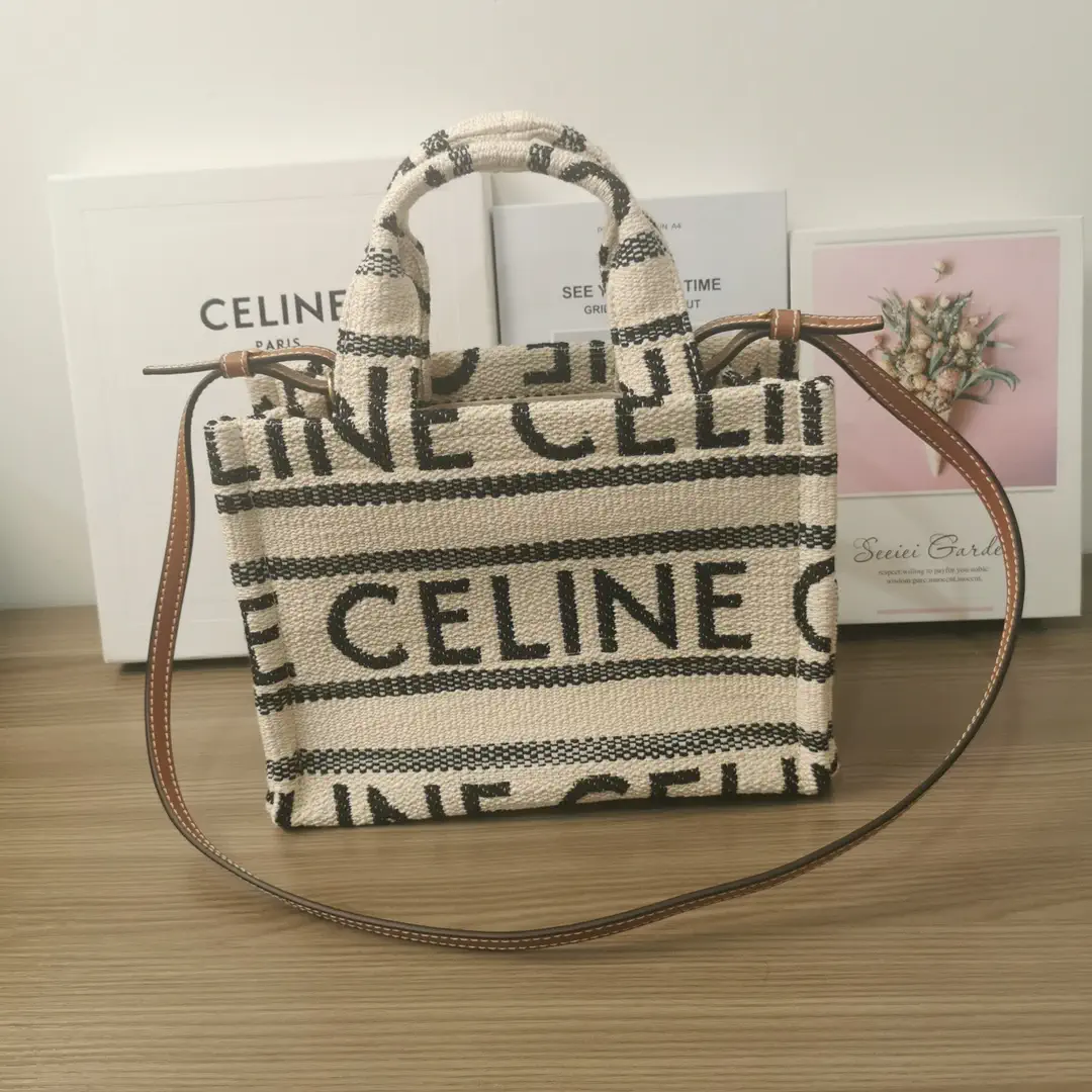 CELINE Monogram Canvas Tote Bag with Shoulder Strap image 1