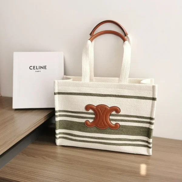 CELINE Cabas Thais Striped Tote Bag image 1