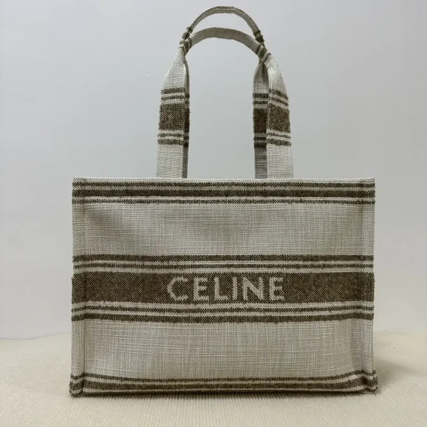 CELINE Striped Cabas Thais Tote Bag image 1