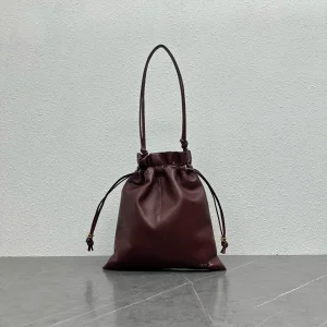CELINE Burgundy Drawstring Bucket Bag image 1